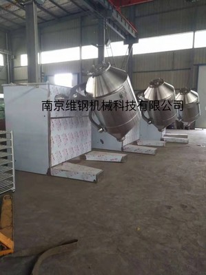 河北客戶訂購的3臺1500L三維運動混合機、移動料倉、真空上料機制造完成