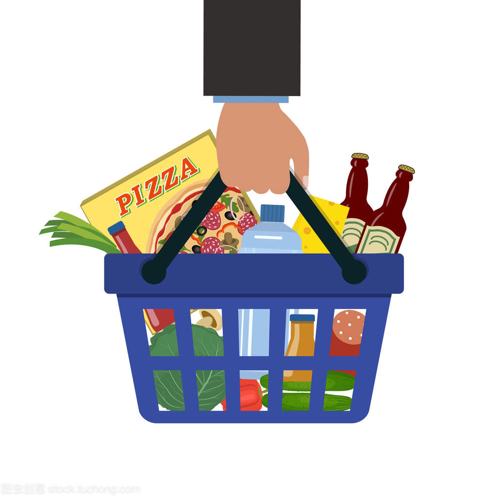滿載而歸 購物籃中的豐盛美食